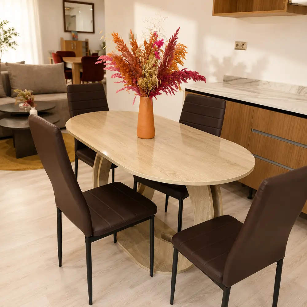 Table à manger ovale 4 chaises